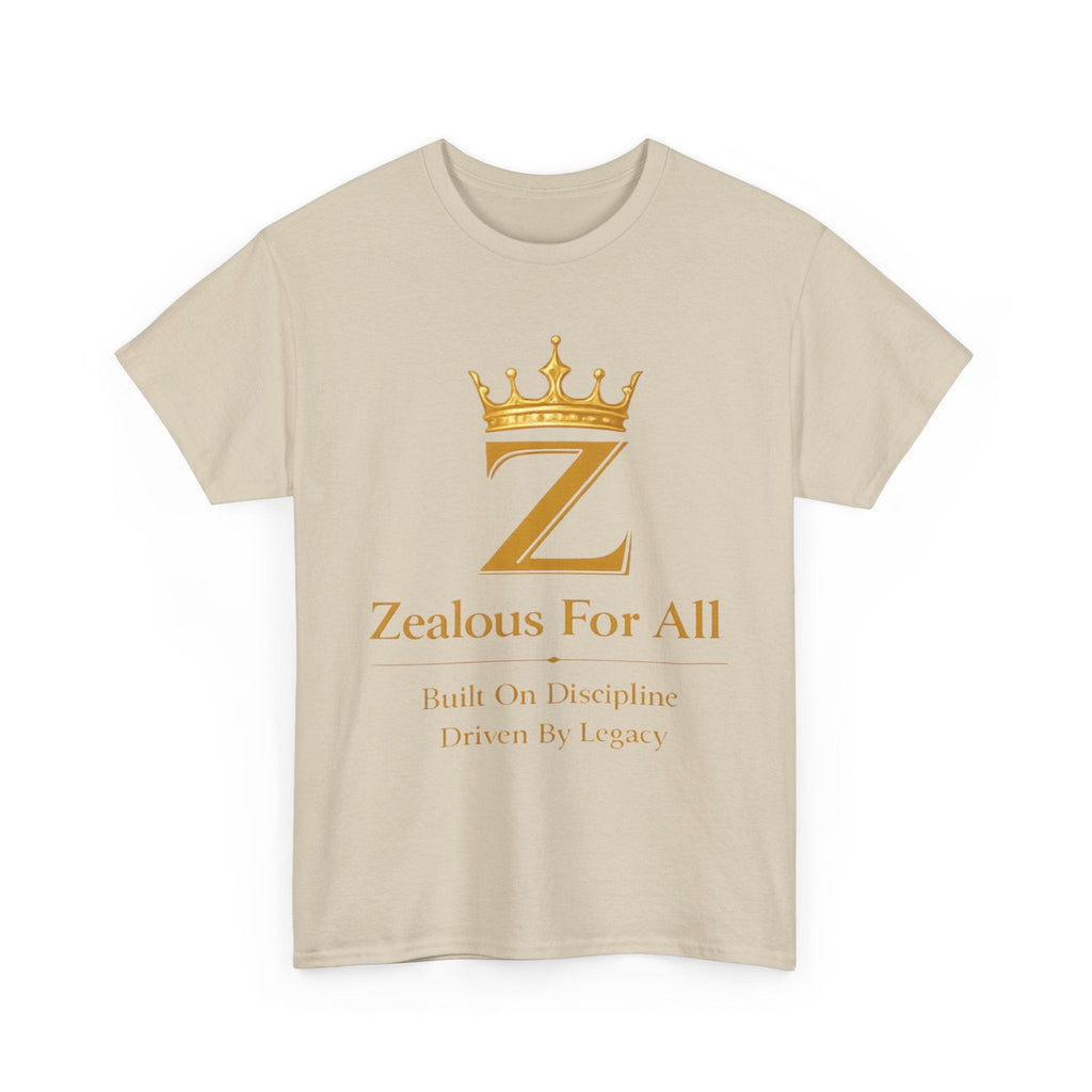Unisex Zealous For All T-Shirt (Gold Logo) Printify