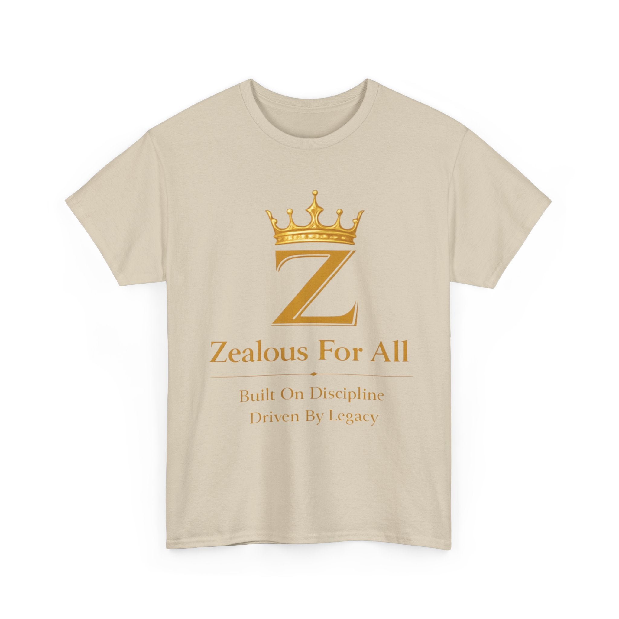 Unisex Zealous For All T-Shirt (Gold Logo) Printify
