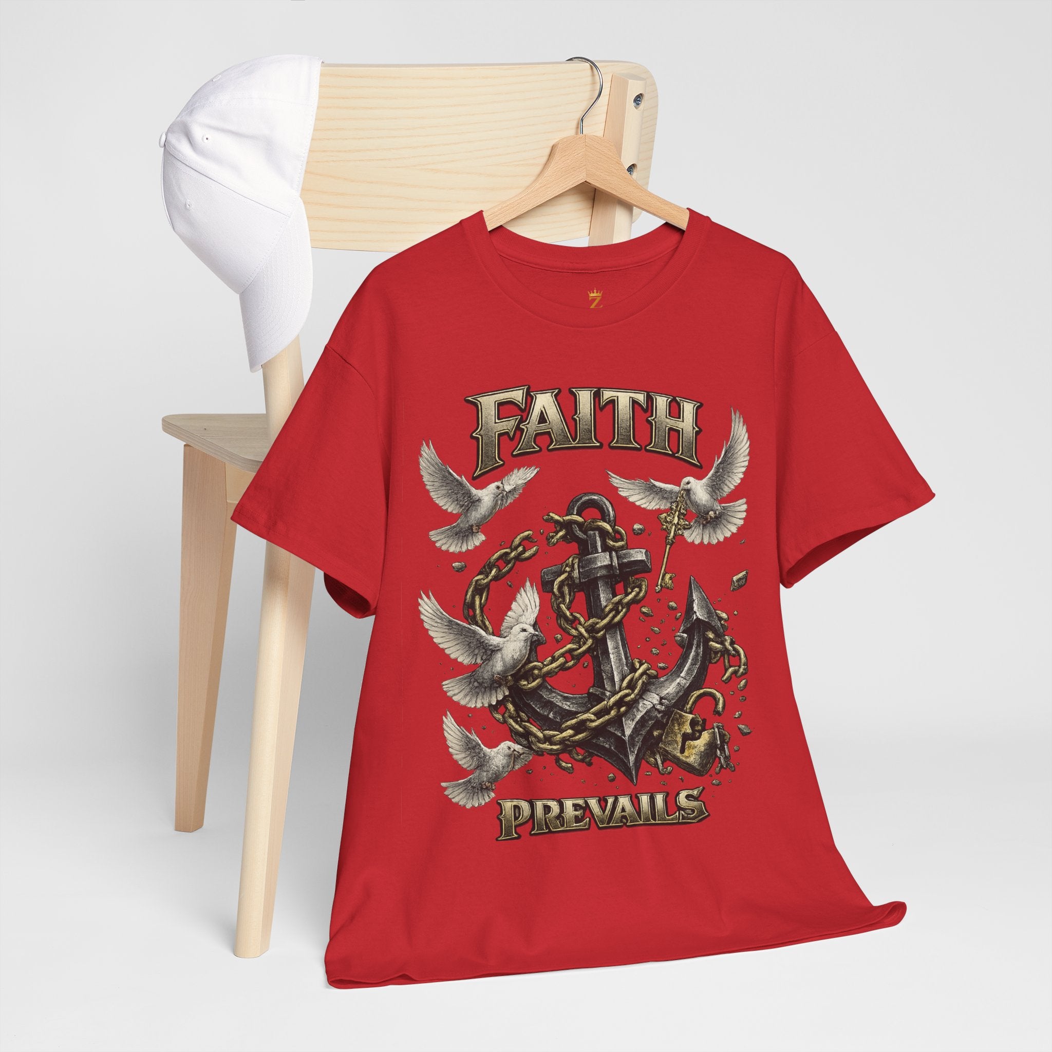Adult Faith Prevails T‑Shirt (Black Anchor) Printify