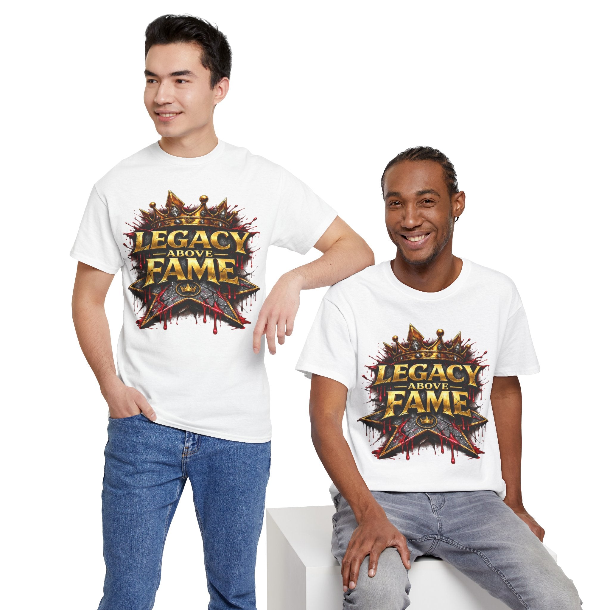 Adult Legacy Above Fame Graphic T-Shirt (Red Drip) - Zealous For All