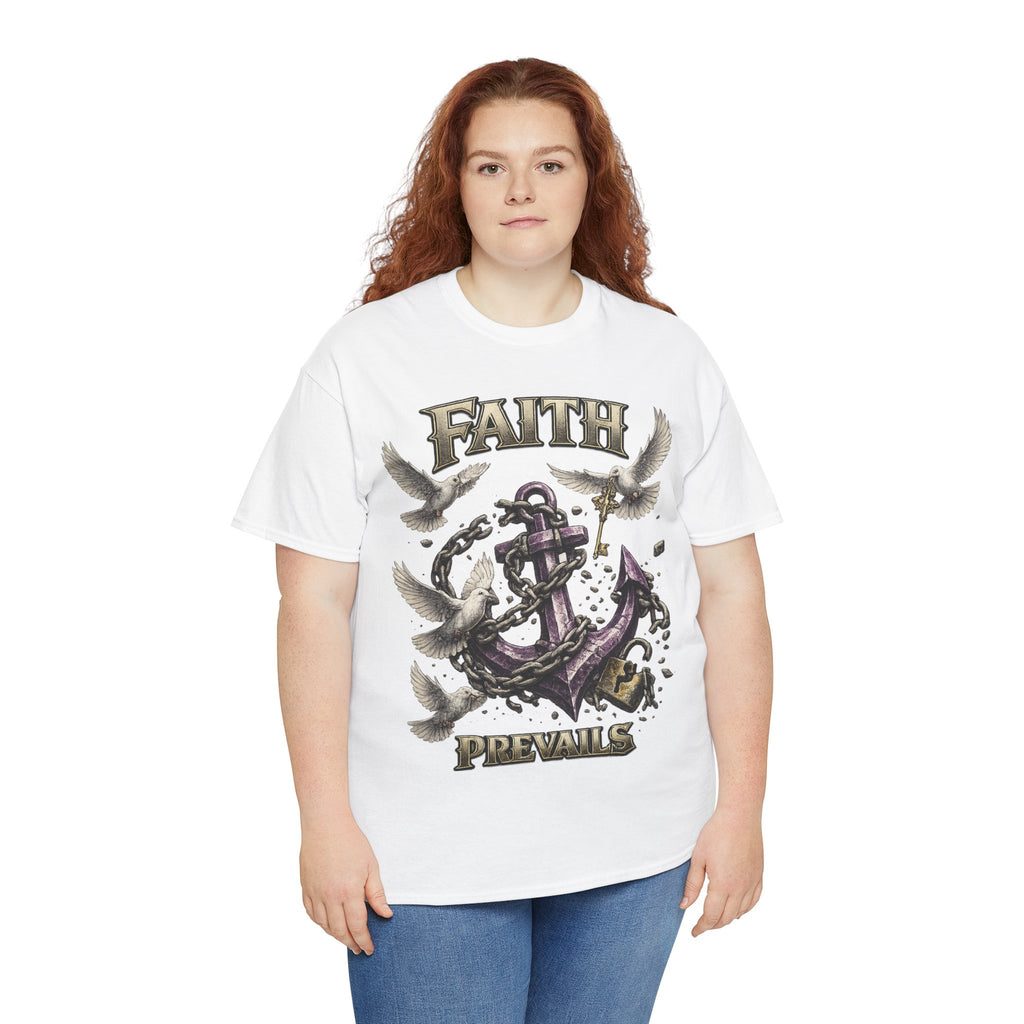 Adult Faith Prevails T‑Shirt (Purple Anchor) Printify