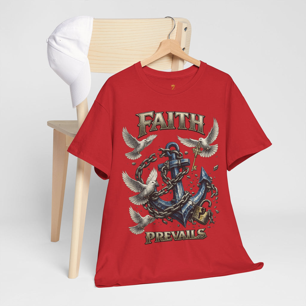 Adult Faith Prevails T‑Shirt (Blue Anchor) Printify