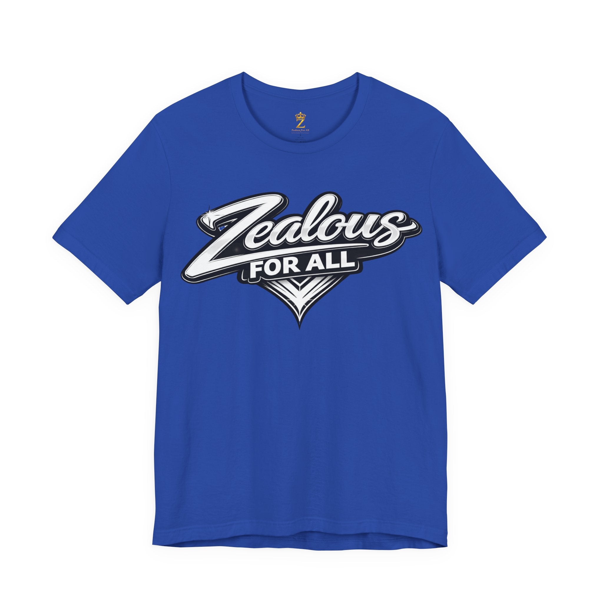 Zealous For All Graphic T-Shirt (White Logo) Printify