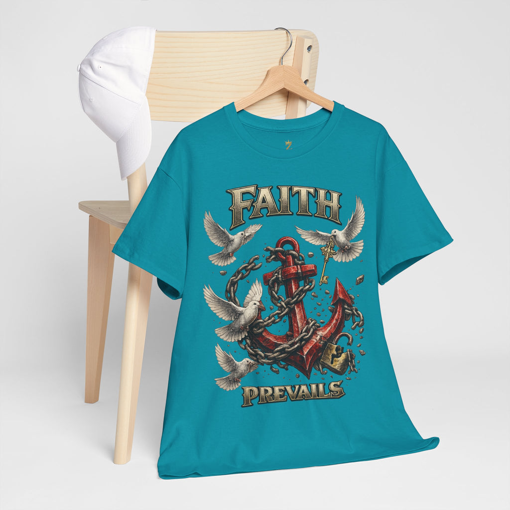 Adult Faith Prevails T‑Shirt (Red Anchor) Printify
