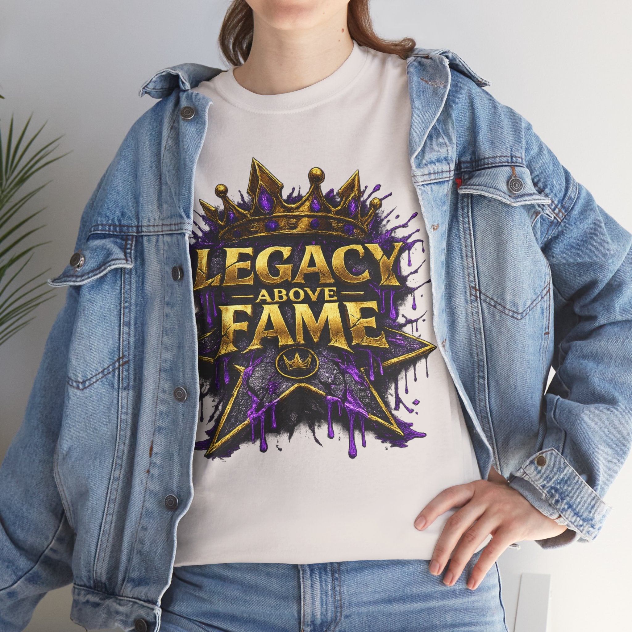 Adult Legacy Above Fame Graphic T-Shirt (Purple Drip) - Zealous For All