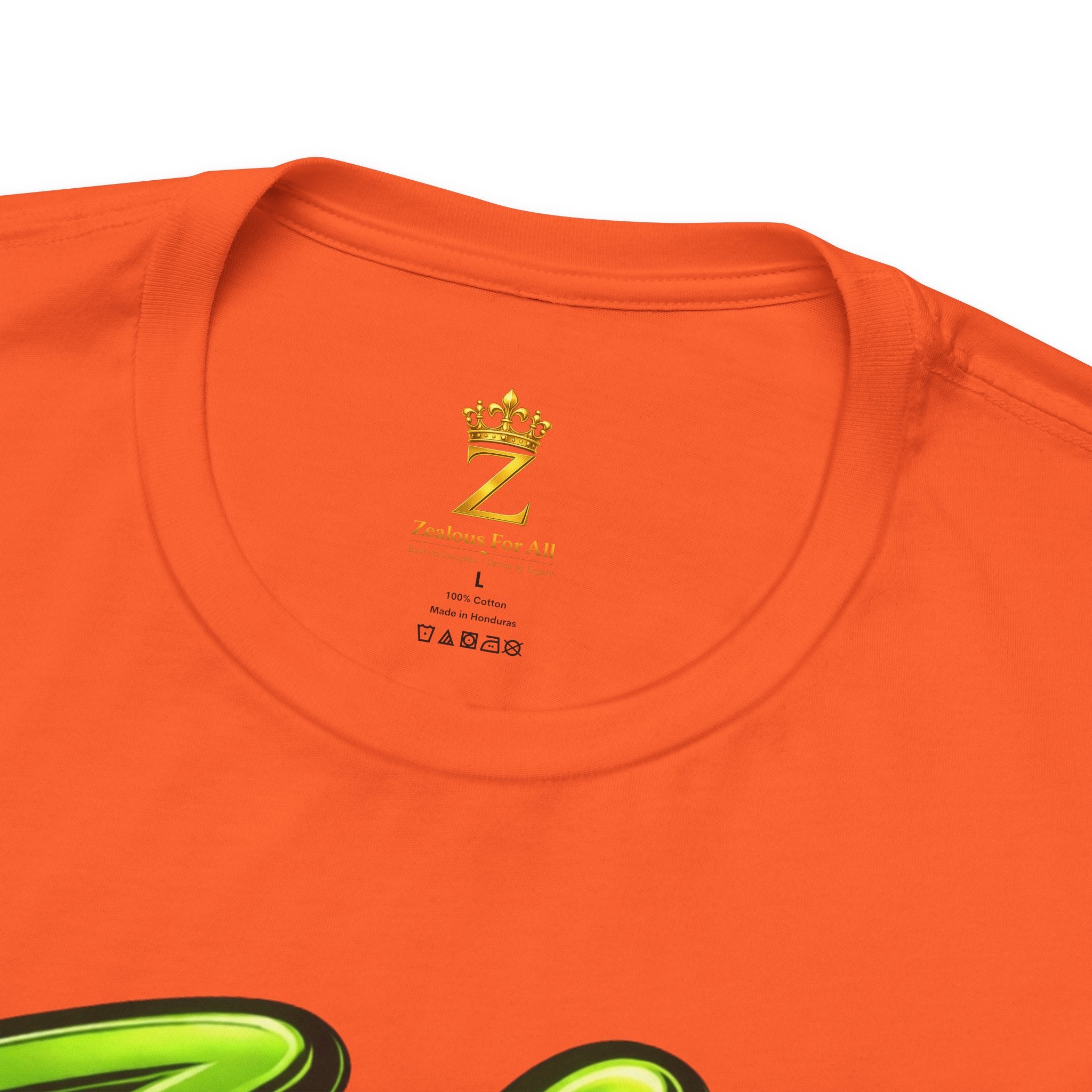 Zealous For All Graphic T-Shirt (Lime Green Logo) Printify