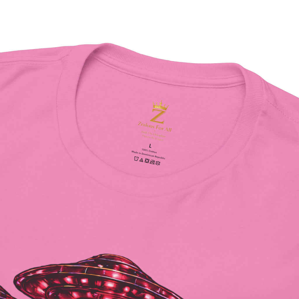 Adult "United. Fly. Organized." Graphic Tee (Hot Pink) Printify