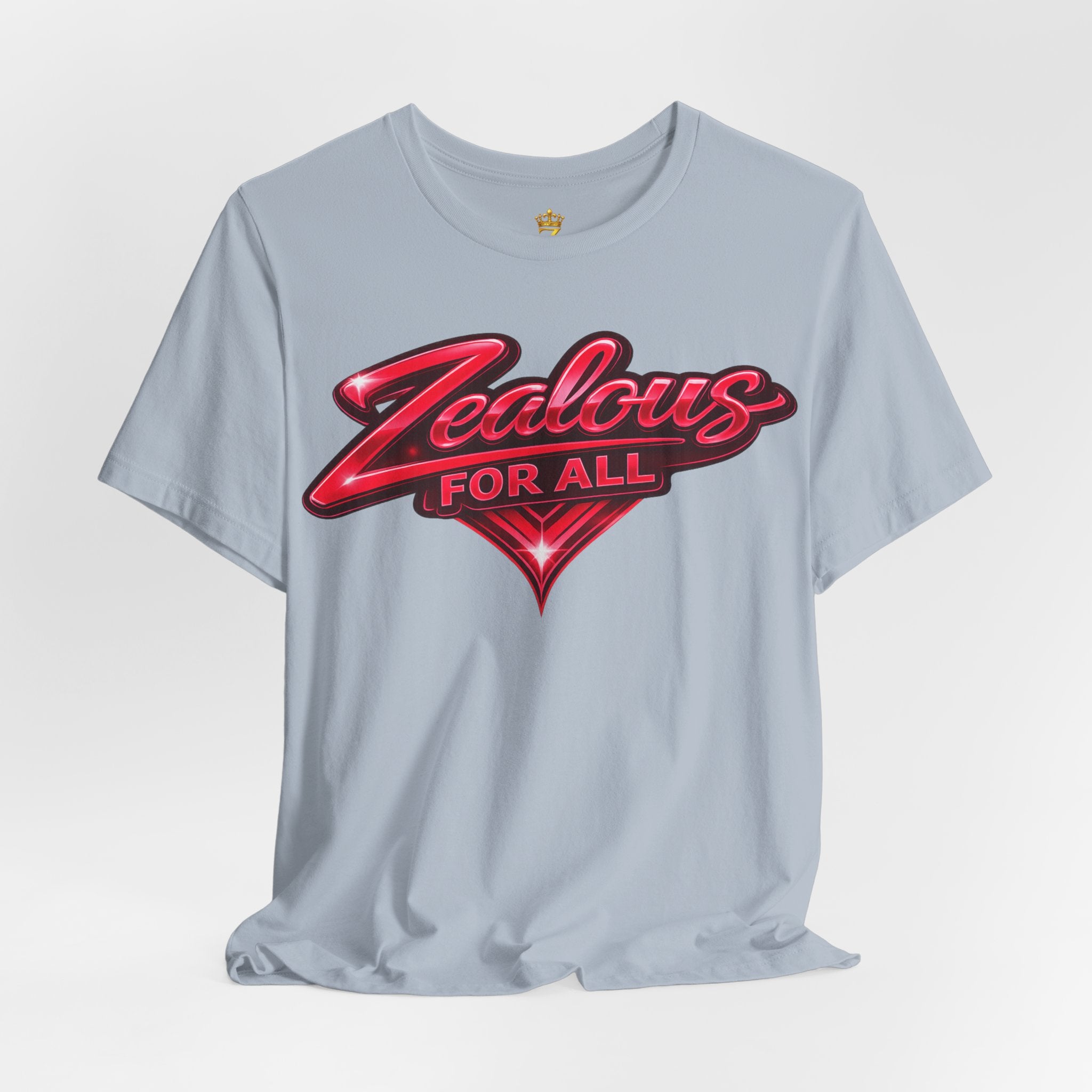 Zealous For All Graphic T-Shirt (Red Logo) Printify