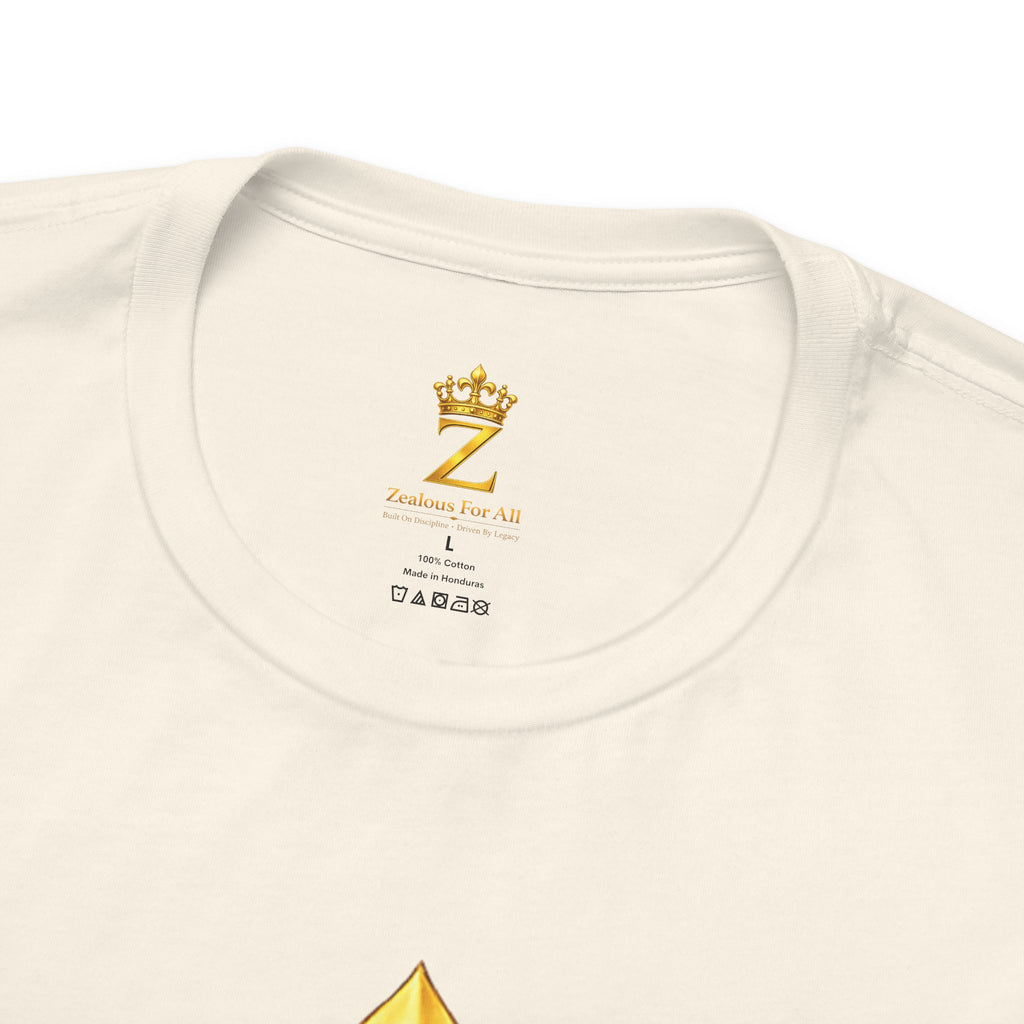 Unisex Zealous For All T-Shirt (Gold Logo) Printify