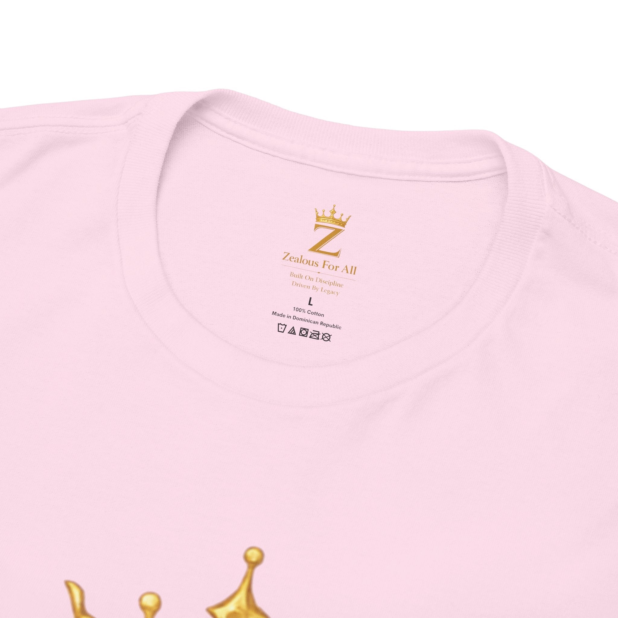 Unisex Zealous For All T-Shirt (Gold Logo (with Back logo) T-shirt) Printify