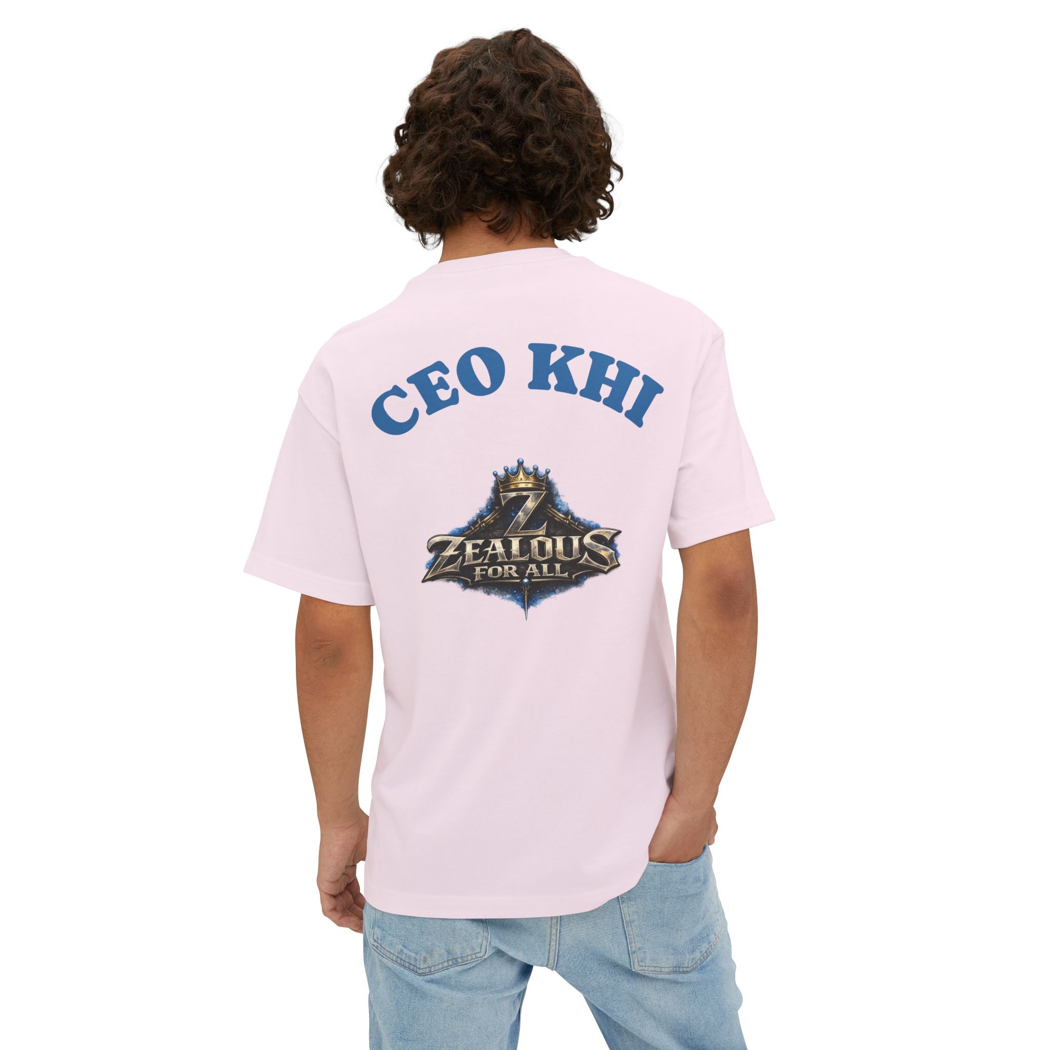 CEO KHI EDITION *Oversized* Discipline Over Emotions Graphic T-Shirt (Blue Heart) Printify