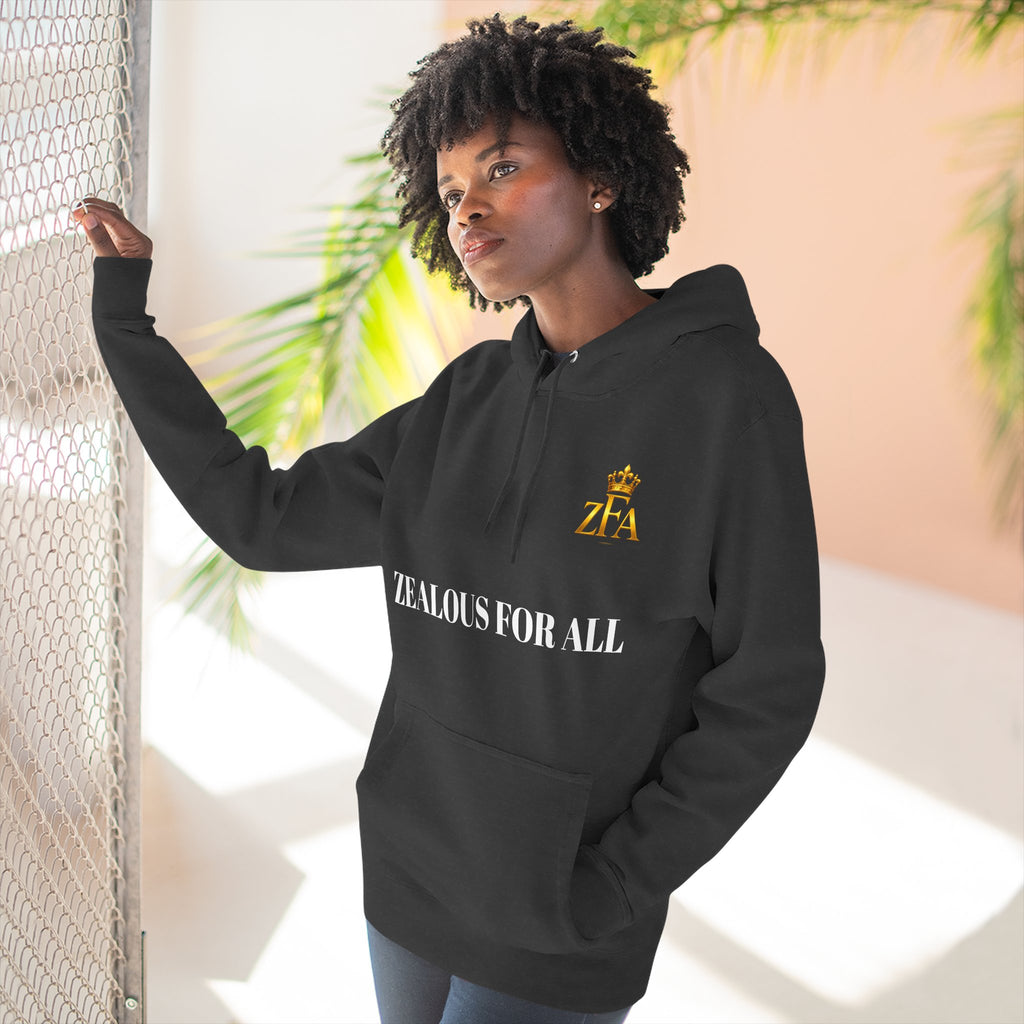 ZFA Premium Hoodie (White Words) Printify