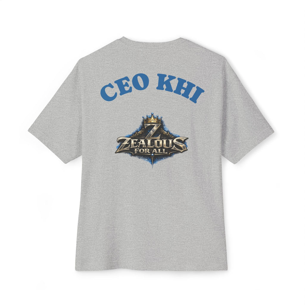 CEO KHI EDITION *Oversized* Discipline Over Emotions Graphic T-Shirt (Blue Heart) Printify