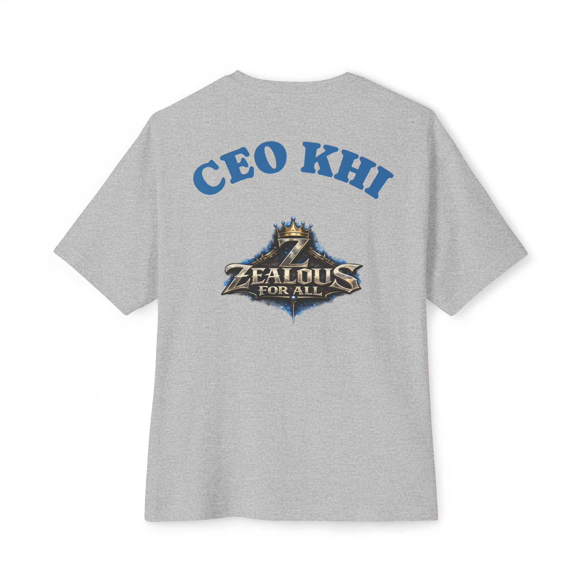 CEO KHI EDITION *Oversized* Discipline Over Emotions Graphic T-Shirt (Blue Heart) Printify