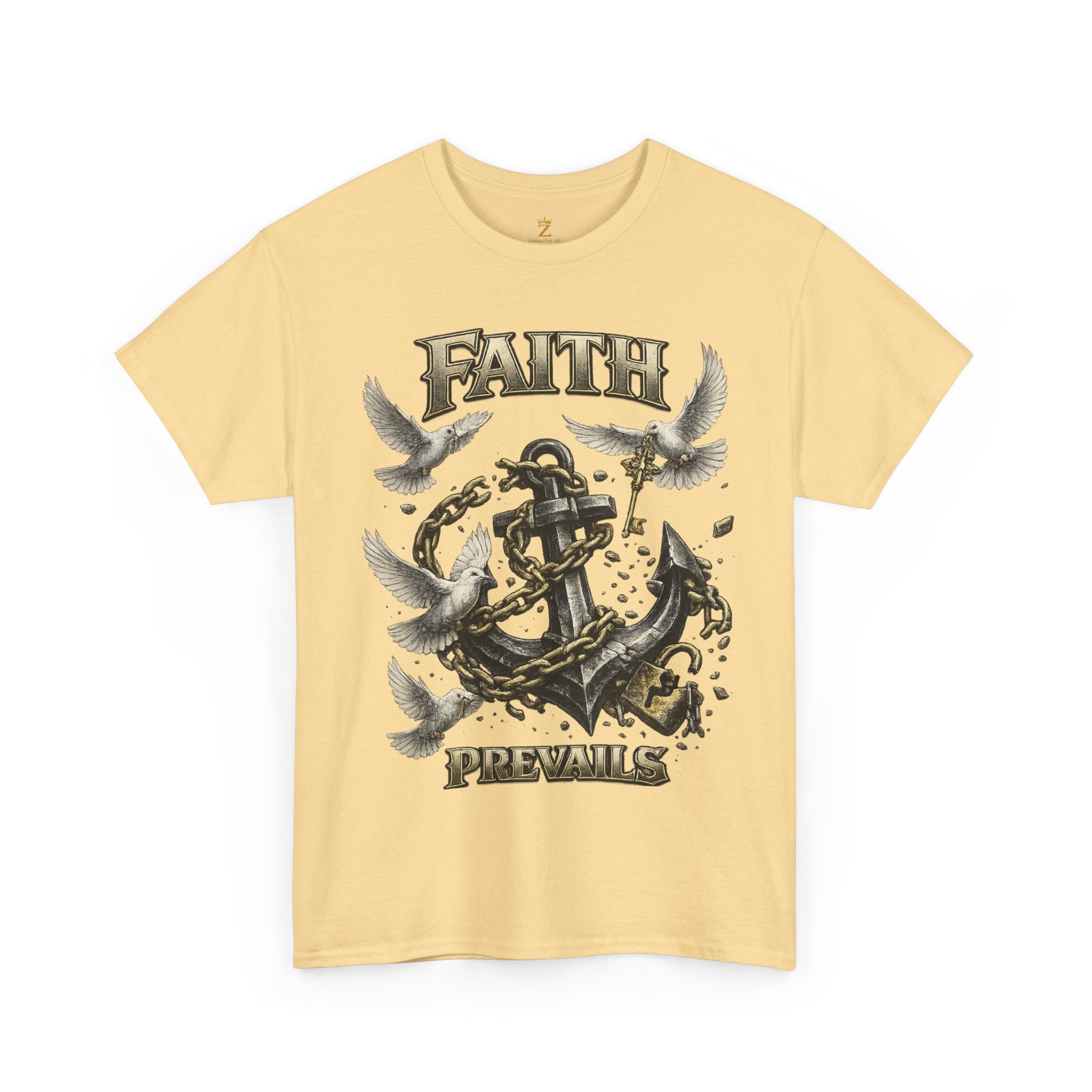 Adult Faith Prevails T‑Shirt (Black Anchor) Printify