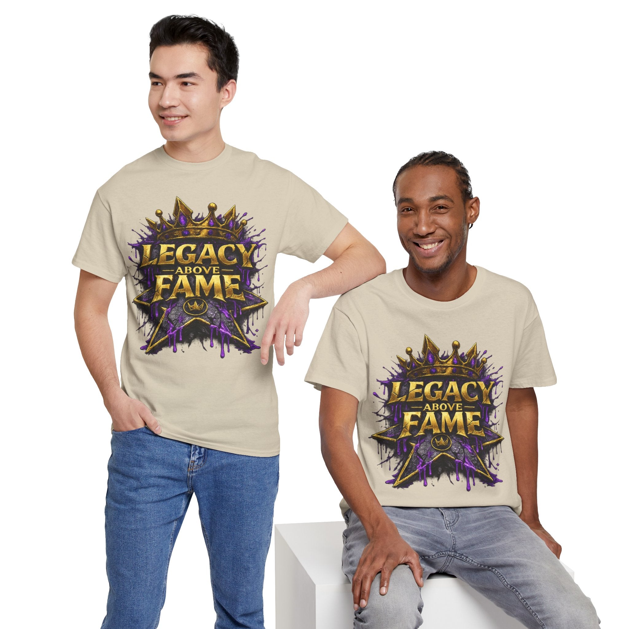 Adult Legacy Above Fame Graphic T-Shirt (Purple Drip) - Zealous For All