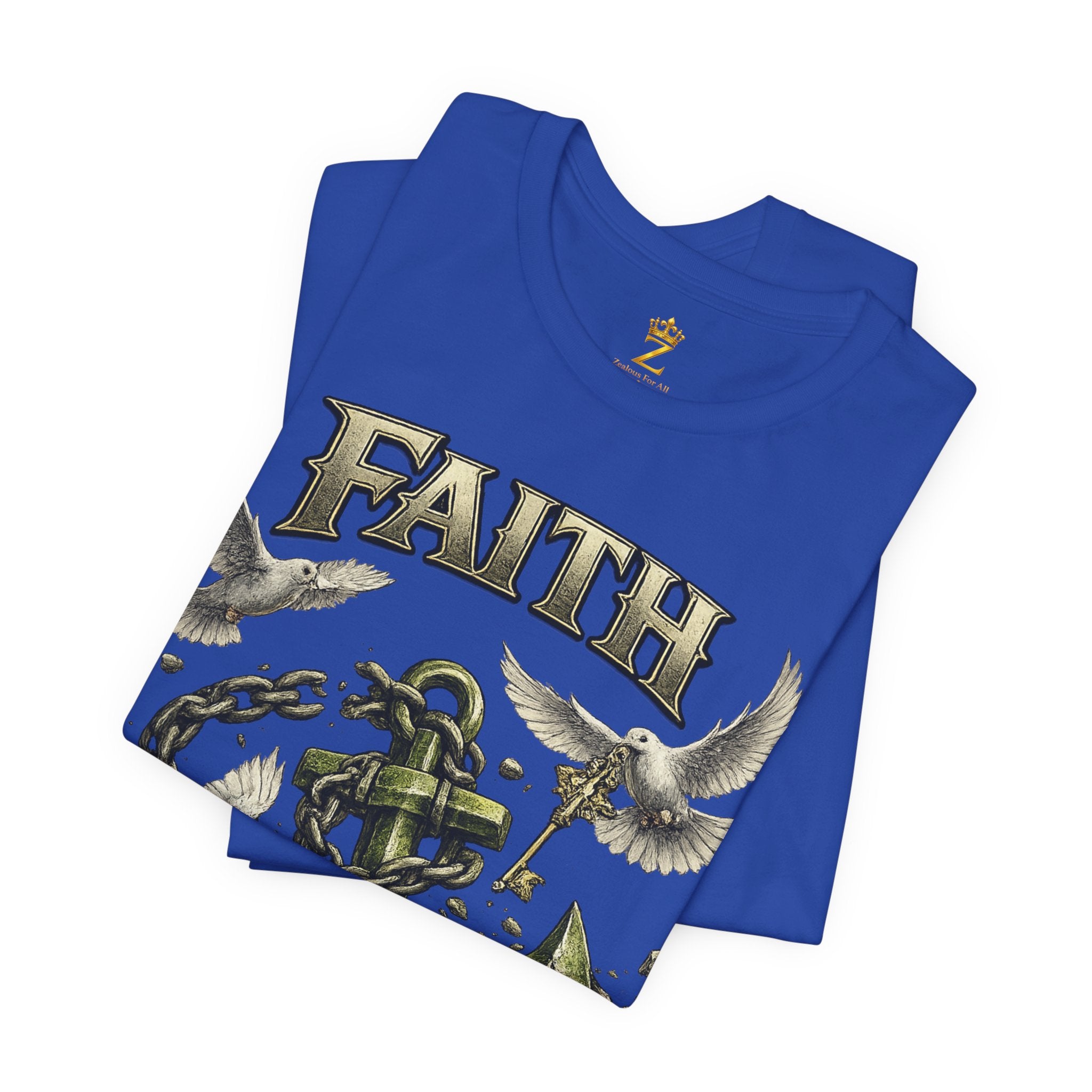 Faith Prevails T‑Shirt (Green Anchor) Printify