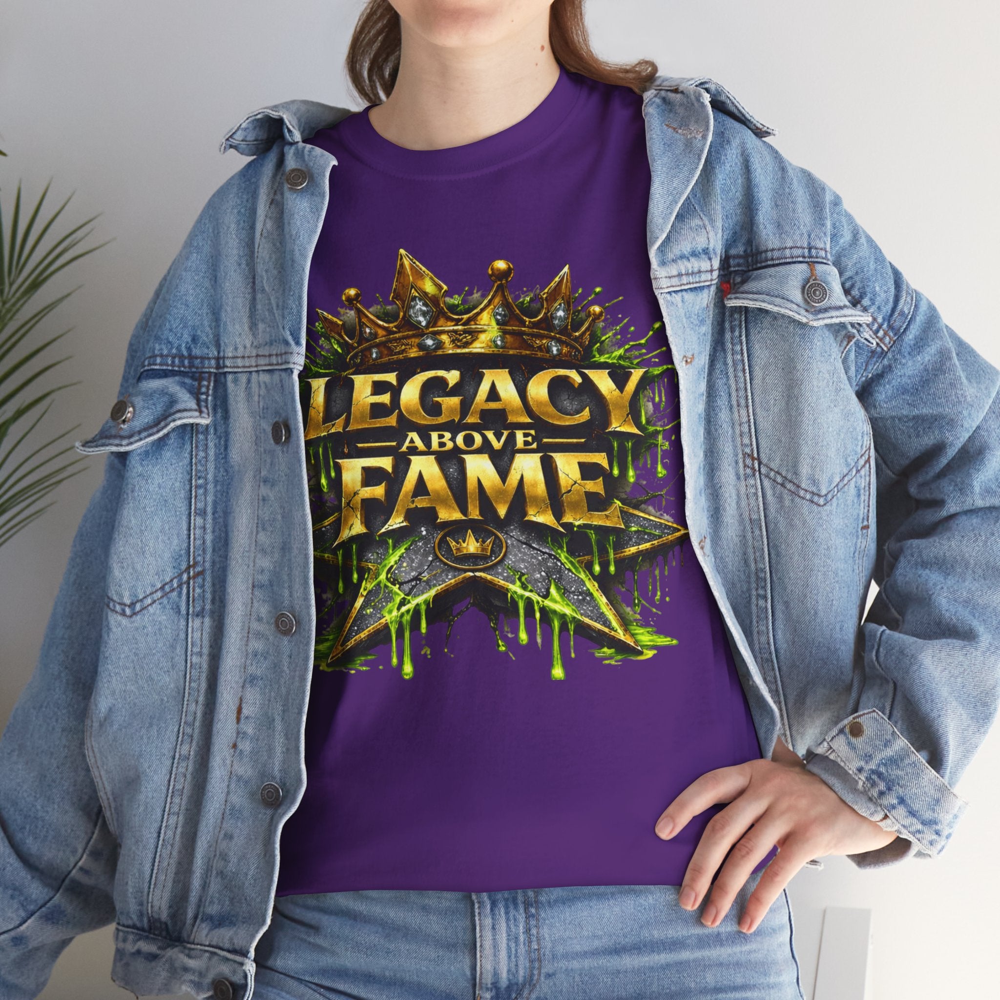 Adult Legacy Above Fame Graphic T-Shirt (Lime Green Drip) - Zealous For All