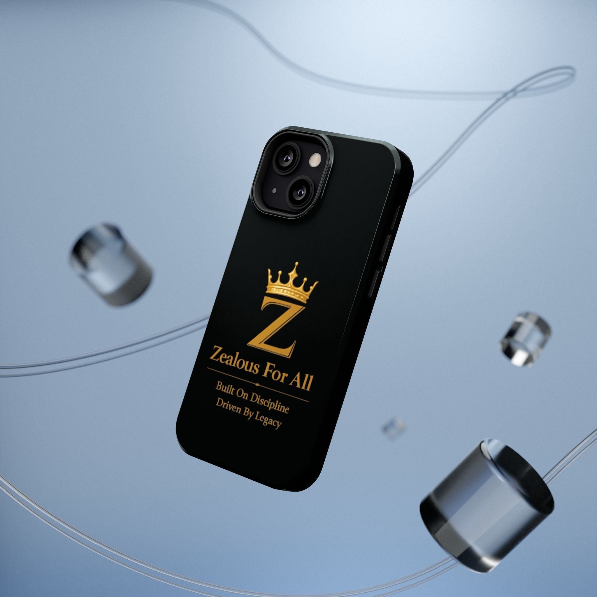 Phone Case — "Zealous For All" Gold Crown Impact-Resistant Case Printify