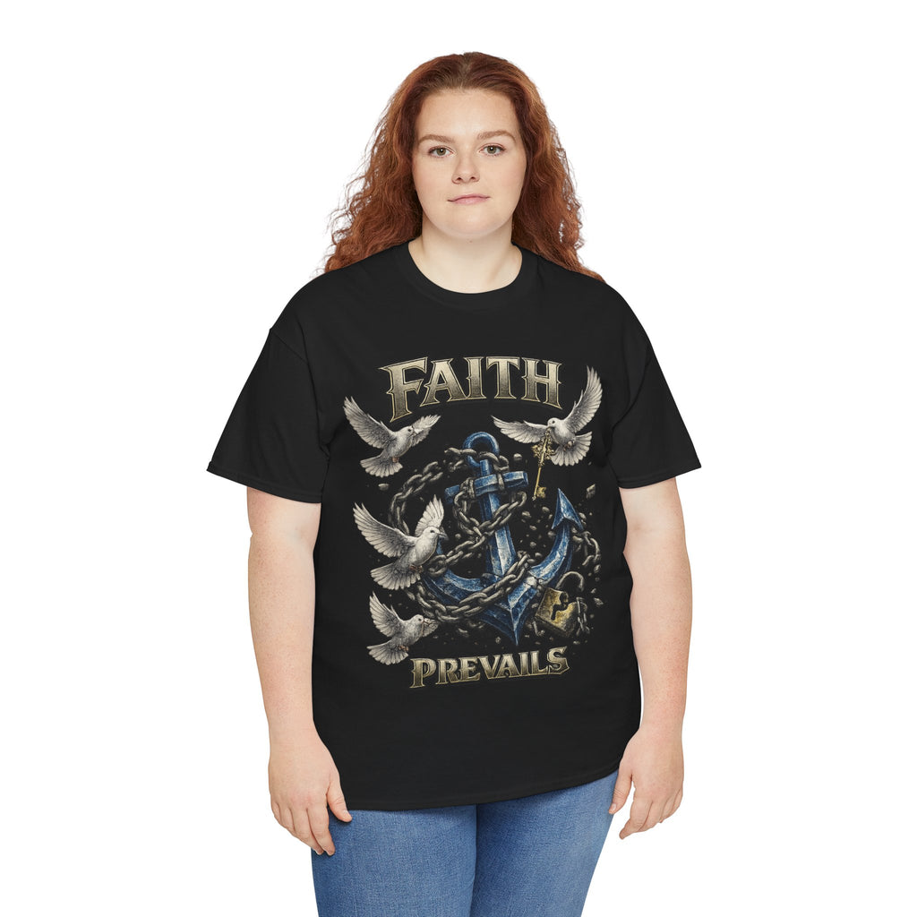 Adult Faith Prevails T‑Shirt (Blue Anchor) Printify