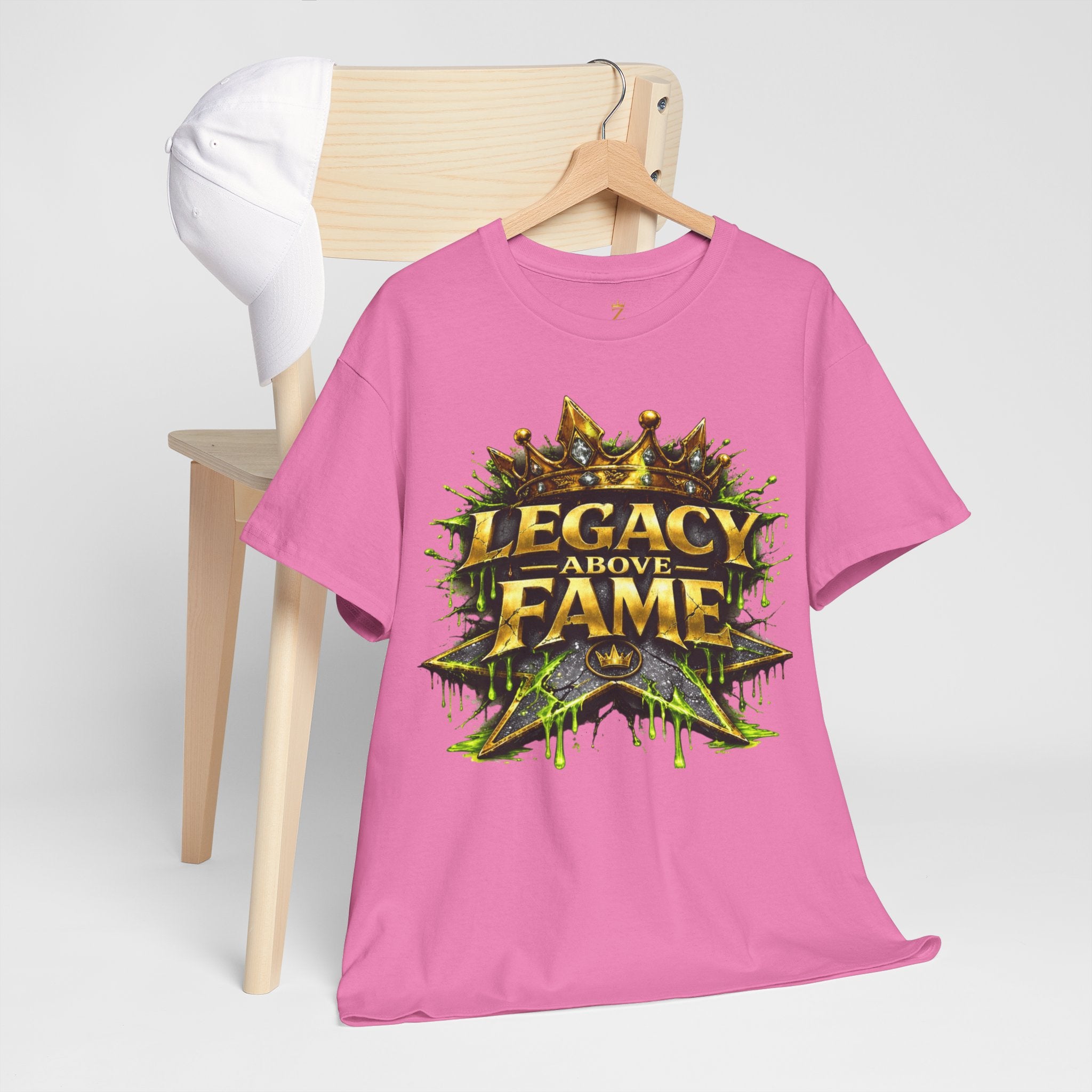Adult Legacy Above Fame Graphic T-Shirt (Lime Green Drip) - Zealous For All