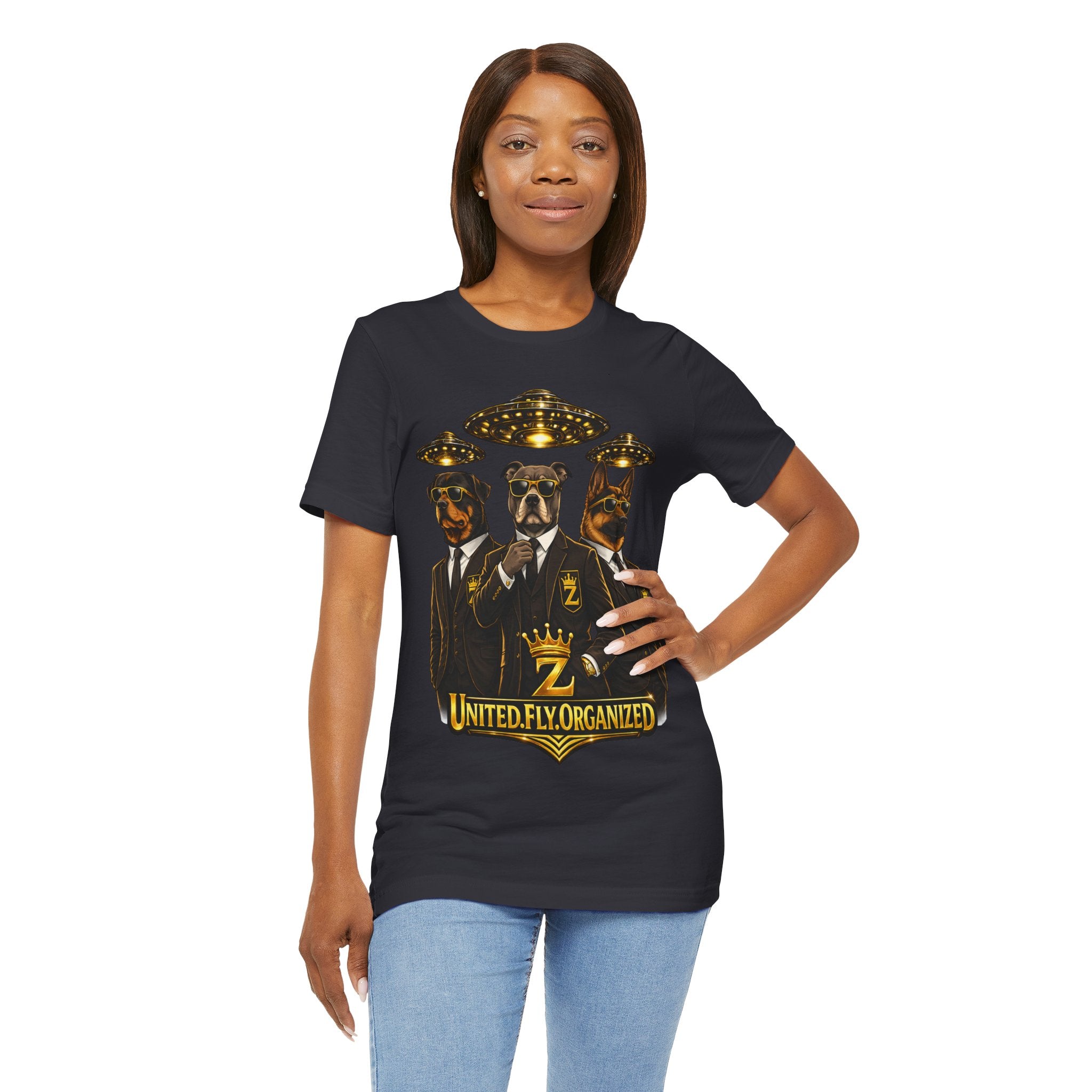 COMING SOON... United. Fly. Organized. Graphic Tee (Gold) Printify