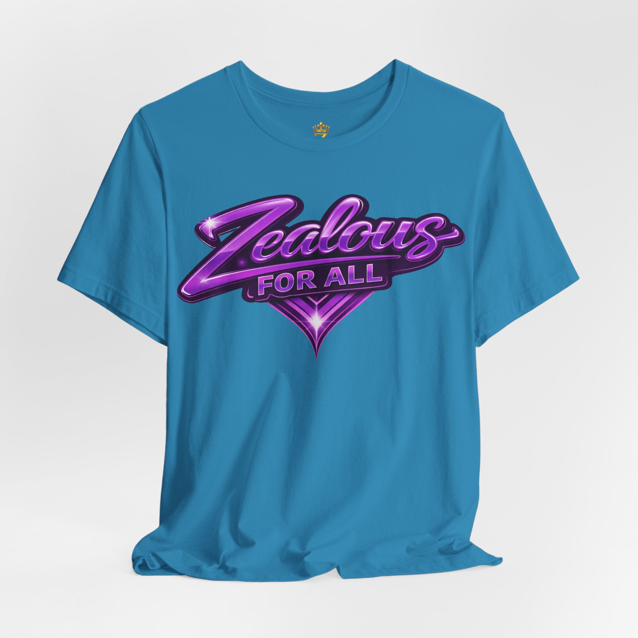 Zealous For All Graphic T-Shirt (Purple Logo) Printify