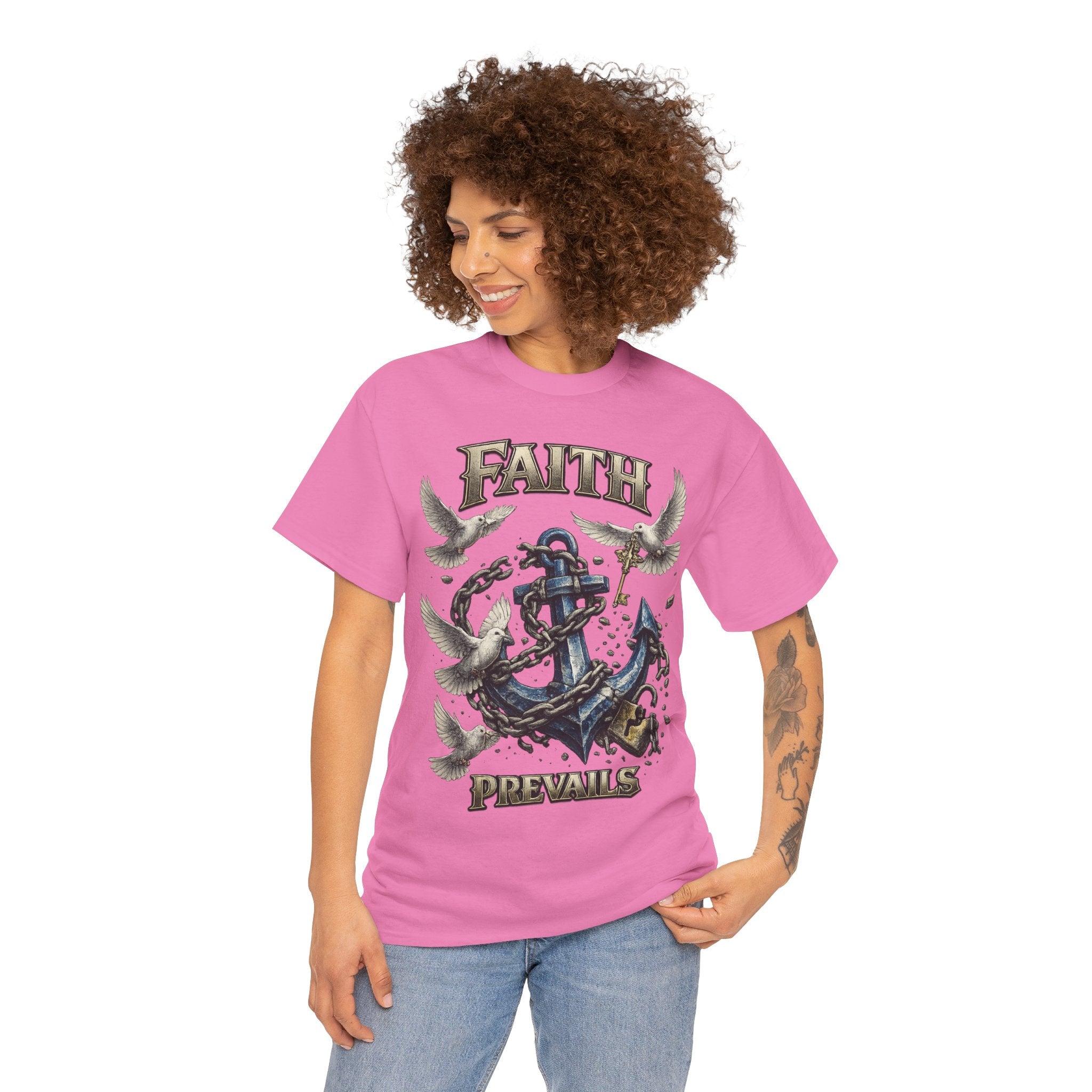 Adult Faith Prevails T‑Shirt (Blue Anchor) Printify