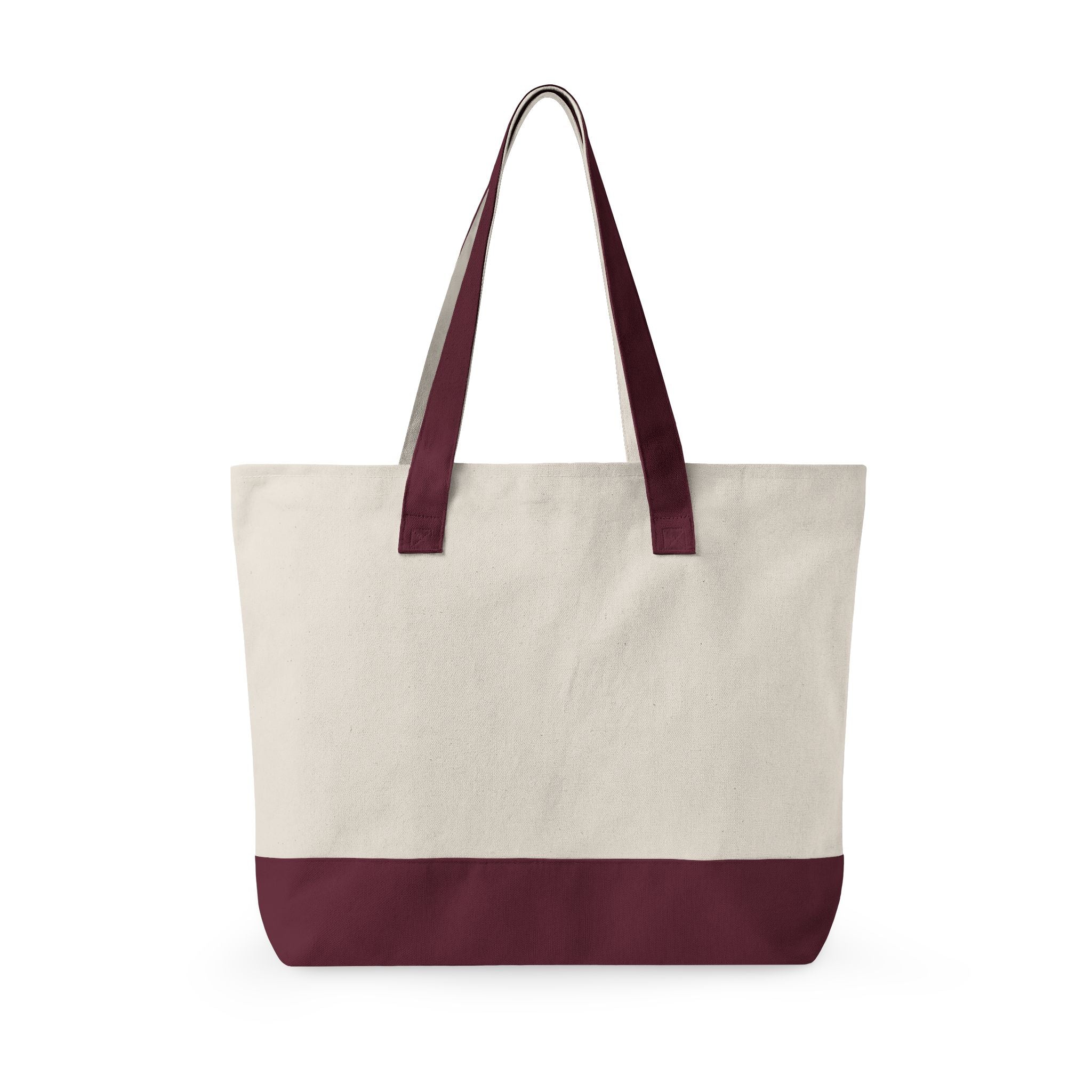 ZFA Crown Canvas Tote (Gold Lettered Zippered Beach & Everyday Bag) Printify