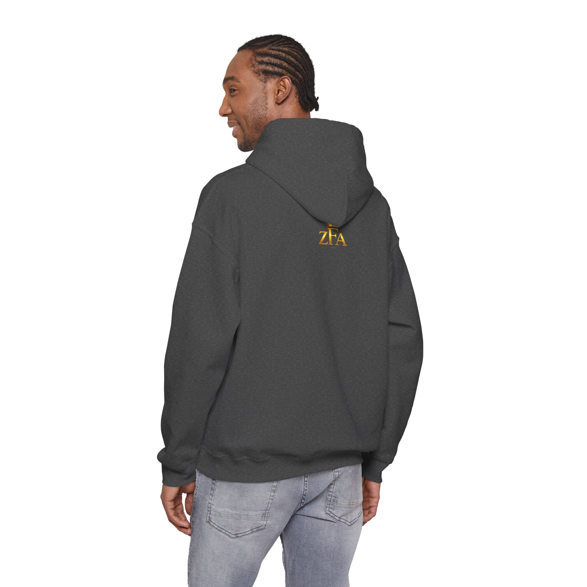 Zealous For All Hoodie — Gold Logo Printify