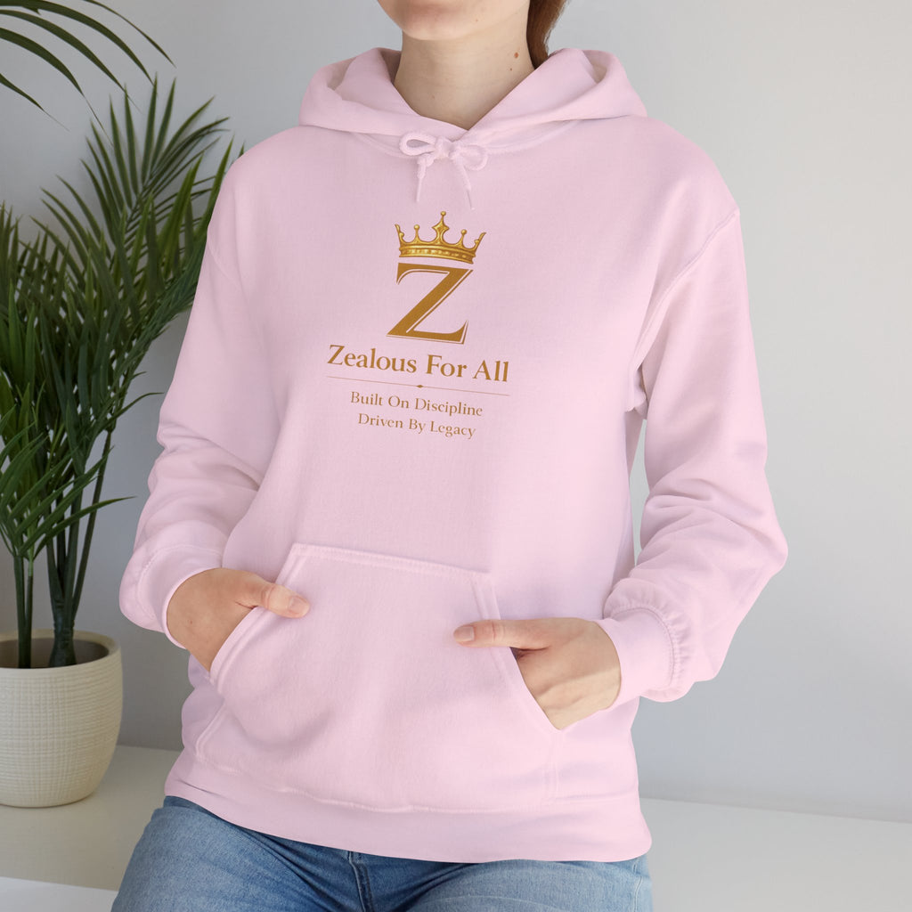 Zealous For All Hoodie — Gold Logo - Zealous For All