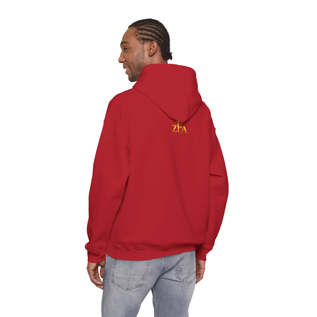 Zealous For All Hoodie — Gold Logo Printify