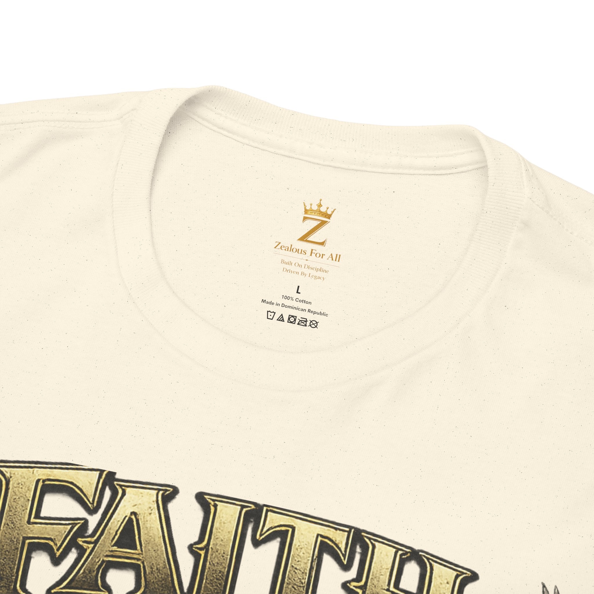 Adult Faith Prevails Anchor T-Shirt (Gold Anchor) Printify