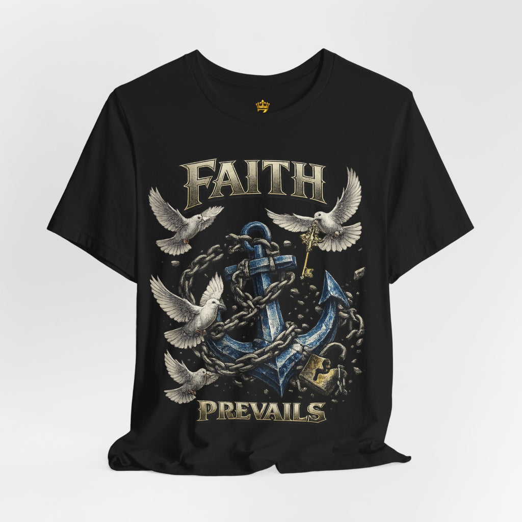 Faith Prevails T‑Shirt (Blue Anchor) Printify