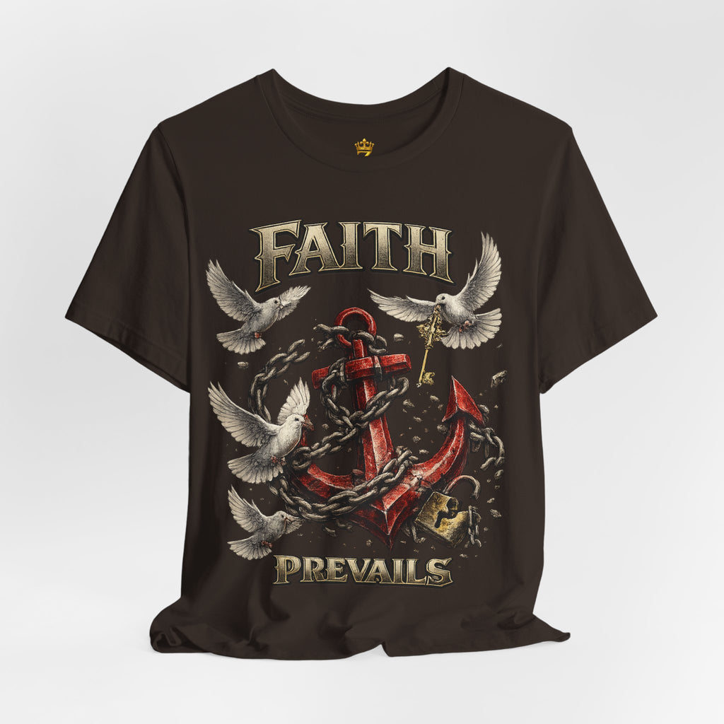 Faith Prevails T‑Shirt (Red Anchor) Printify