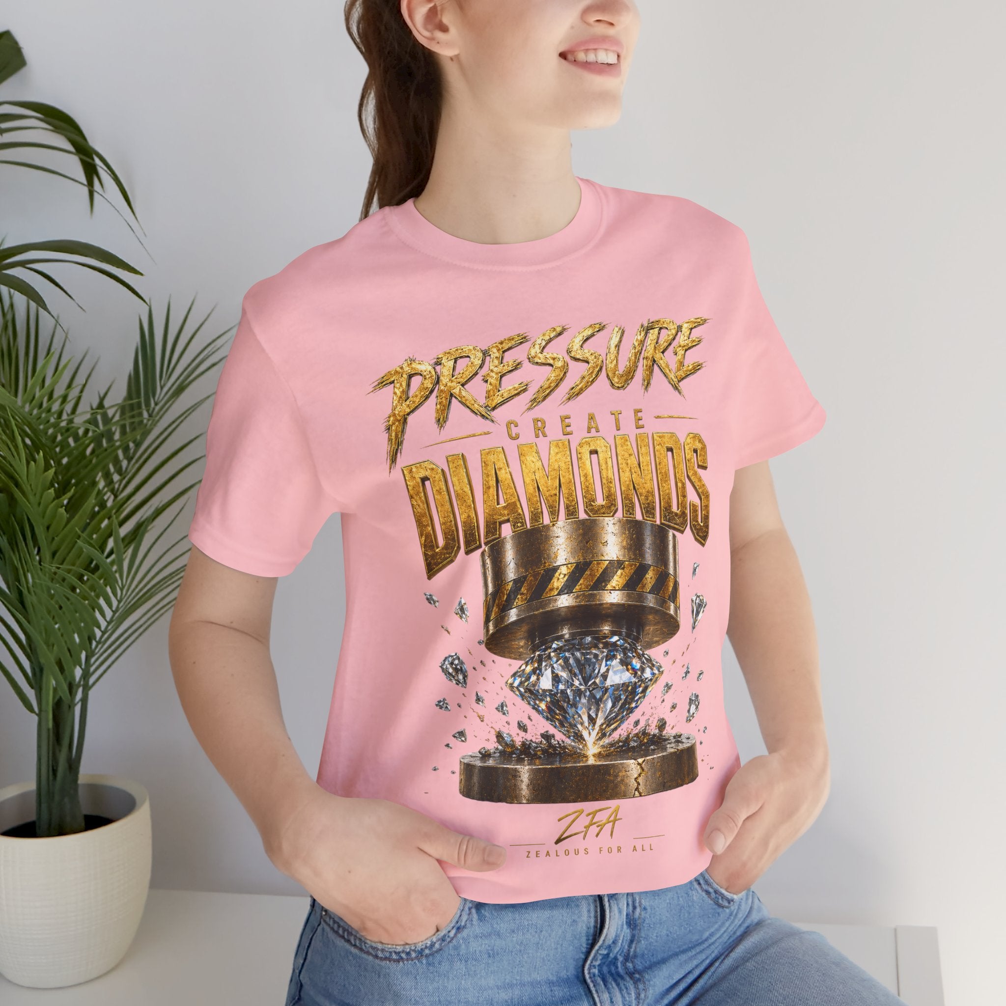 Pressure Create Diamonds T-Shirt — Motivational Graphic Tee