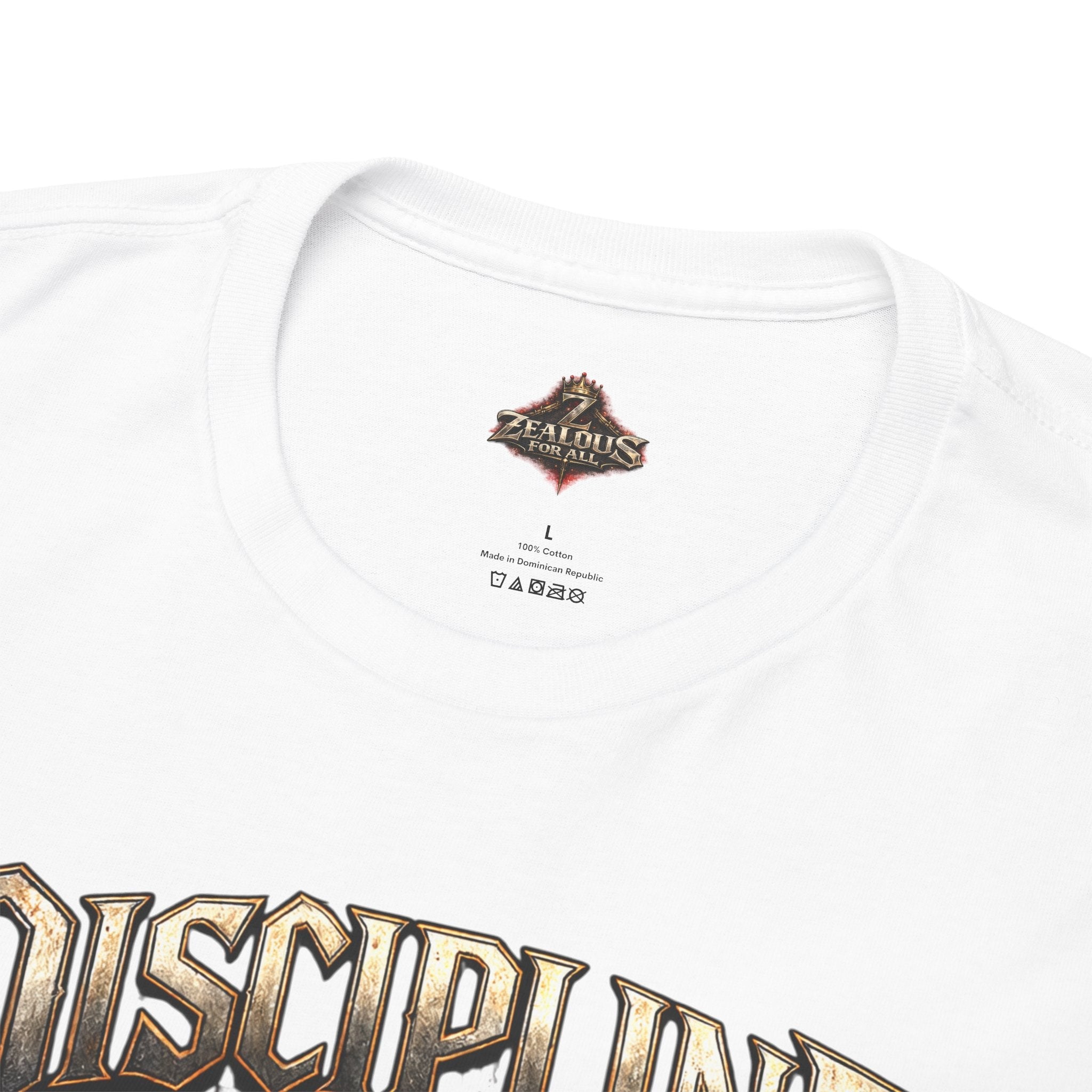 Discipline Over Emotions Graphic T-Shirt (Red Heart) Printify