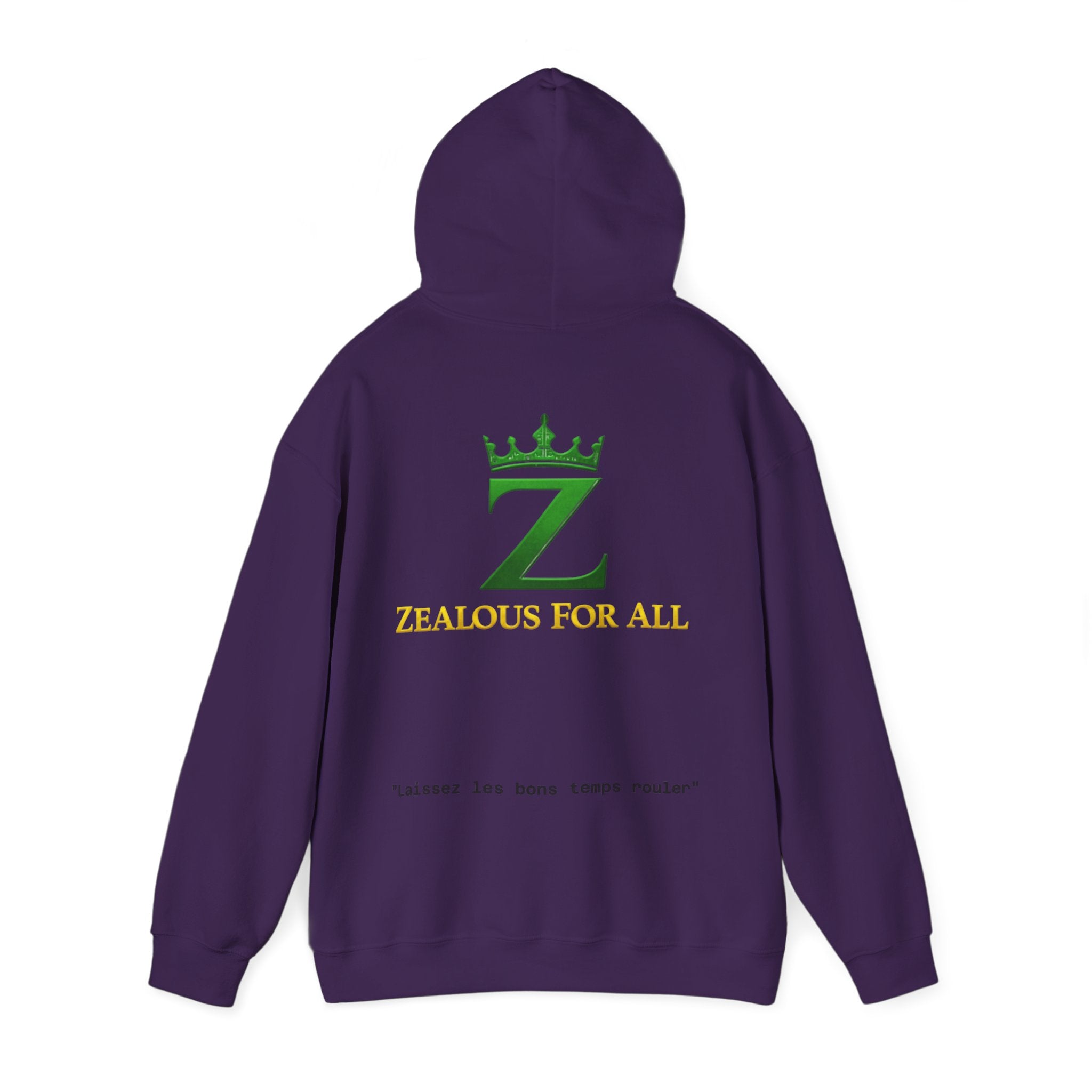 Adult "Zealous For All" Mardi Gras Crown Hoodie — Fat Tuesday Edition - Zealous For All