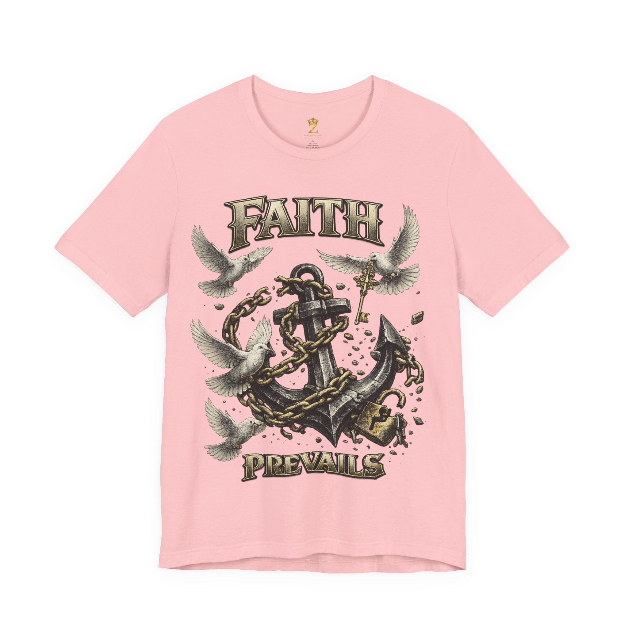 Faith Prevails T‑Shirt (Black Anchor) Printify