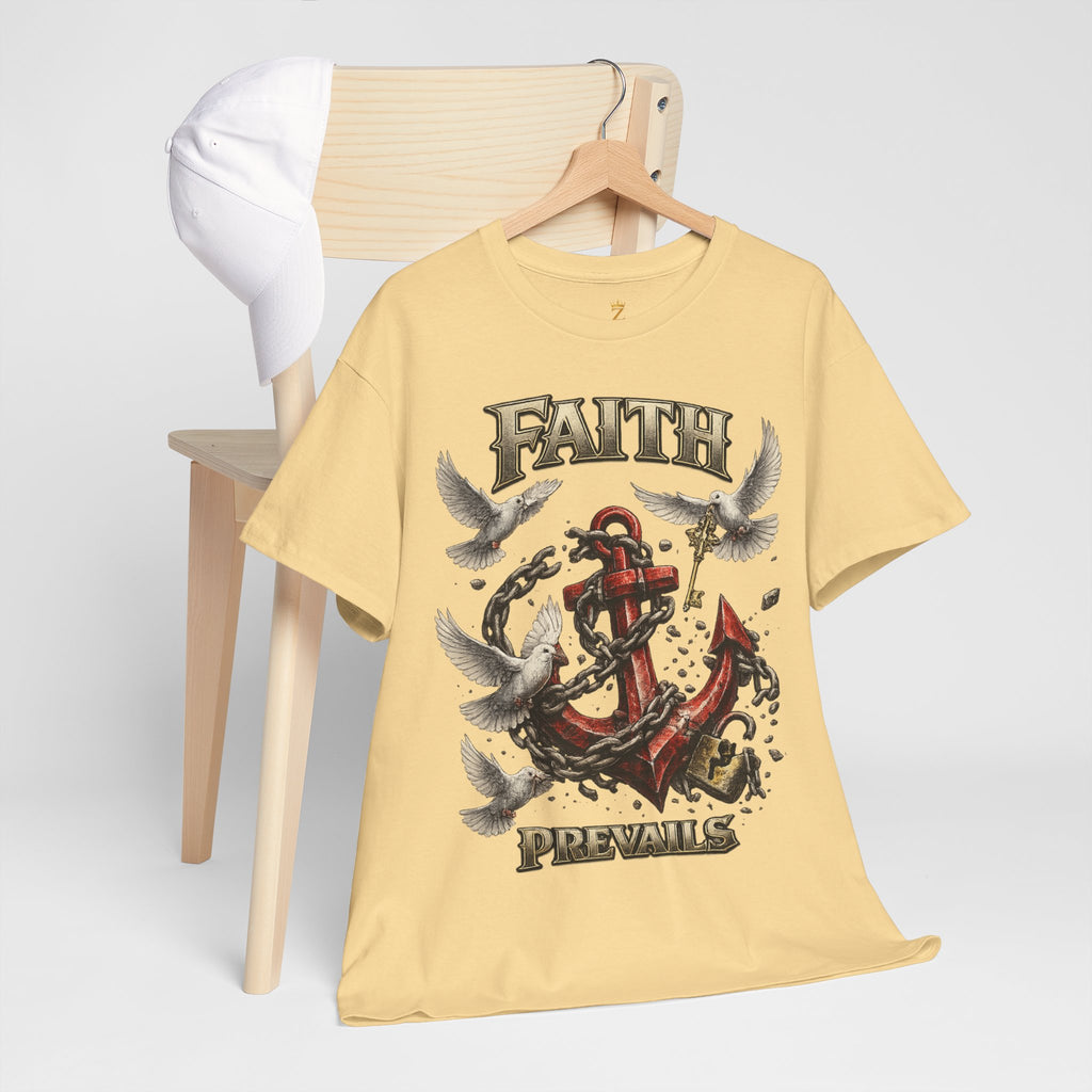 Adult Faith Prevails T‑Shirt (Red Anchor) Printify