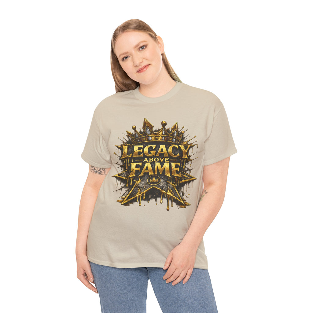 Adult Legacy Above Fame Graphic T-Shirt (Gold Drip) - Zealous For All