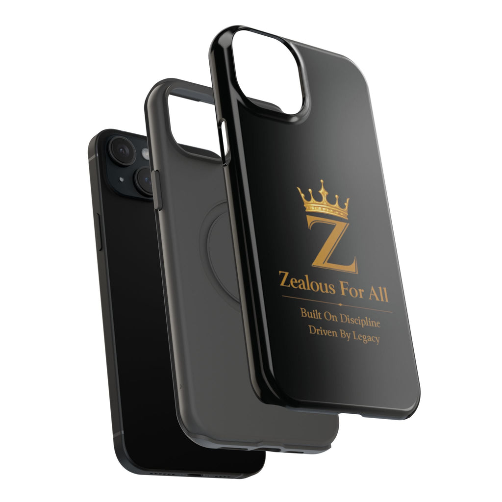 Phone Case — "Zealous For All" Gold Crown Impact-Resistant Case Printify