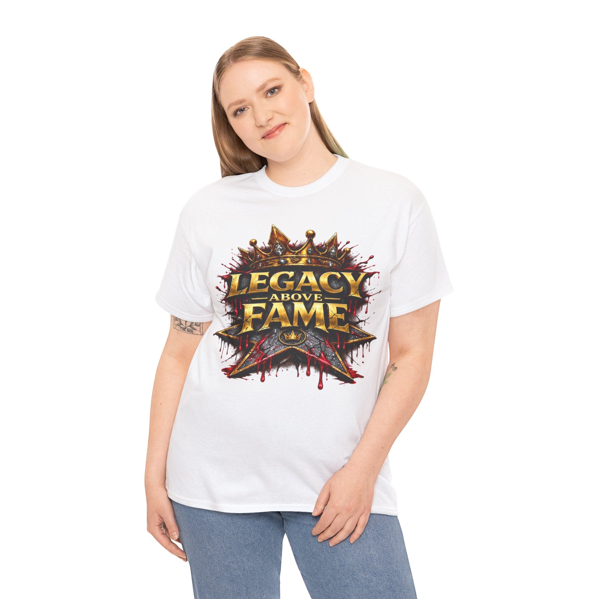 Adult Legacy Above Fame Graphic T-Shirt (Red Drip) - Zealous For All
