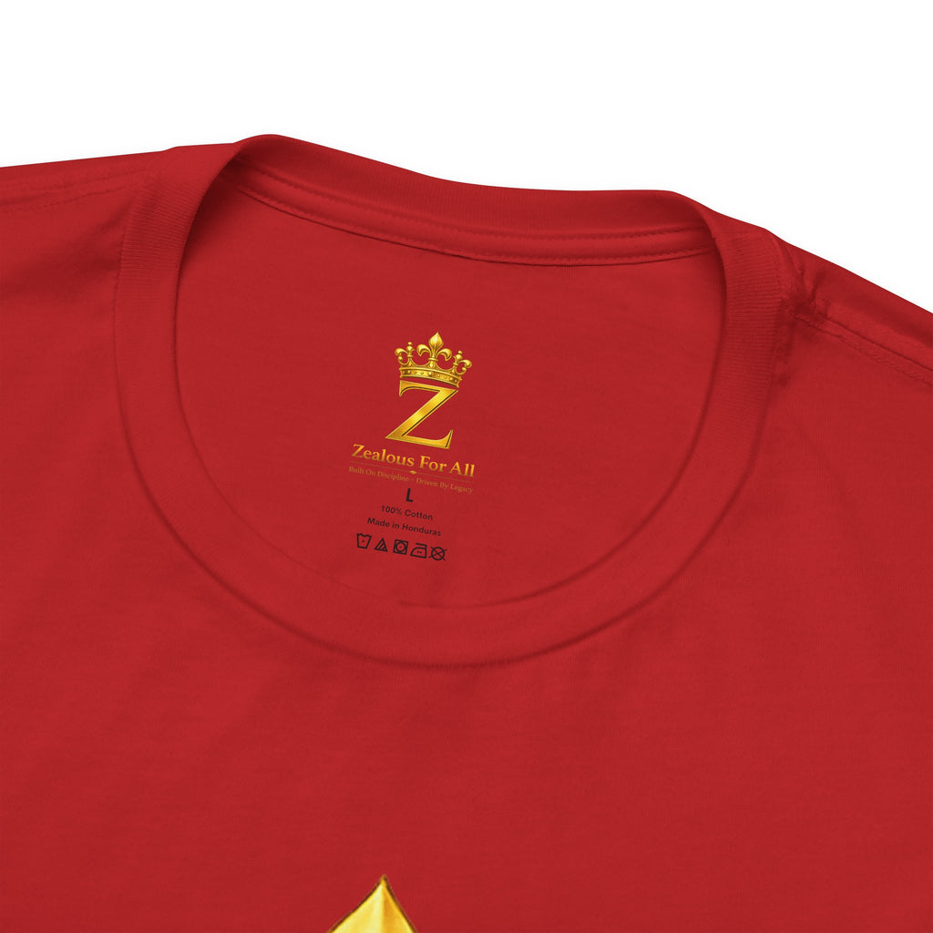 Unisex Zealous For All T-Shirt (Gold Logo) Printify