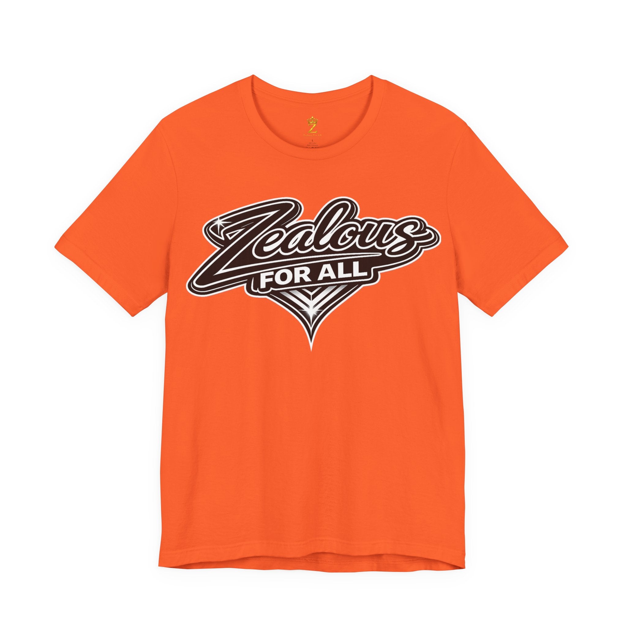 Zealous For All Graphic T-Shirt (Black Logo) Printify