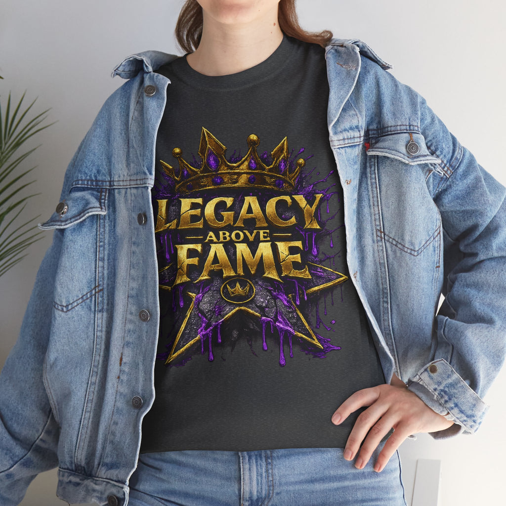 Adult Legacy Above Fame Graphic T-Shirt (Purple Drip) - Zealous For All
