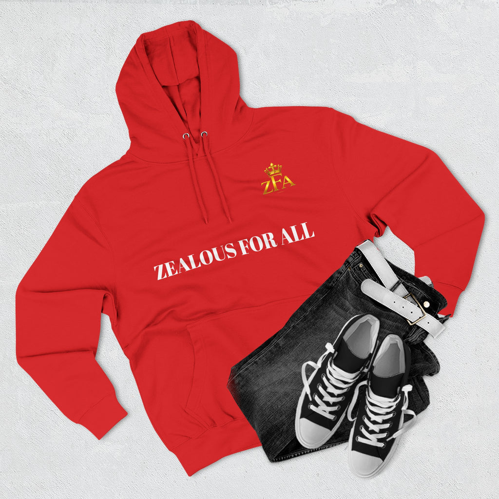 ZFA Premium Hoodie (White Words) Printify