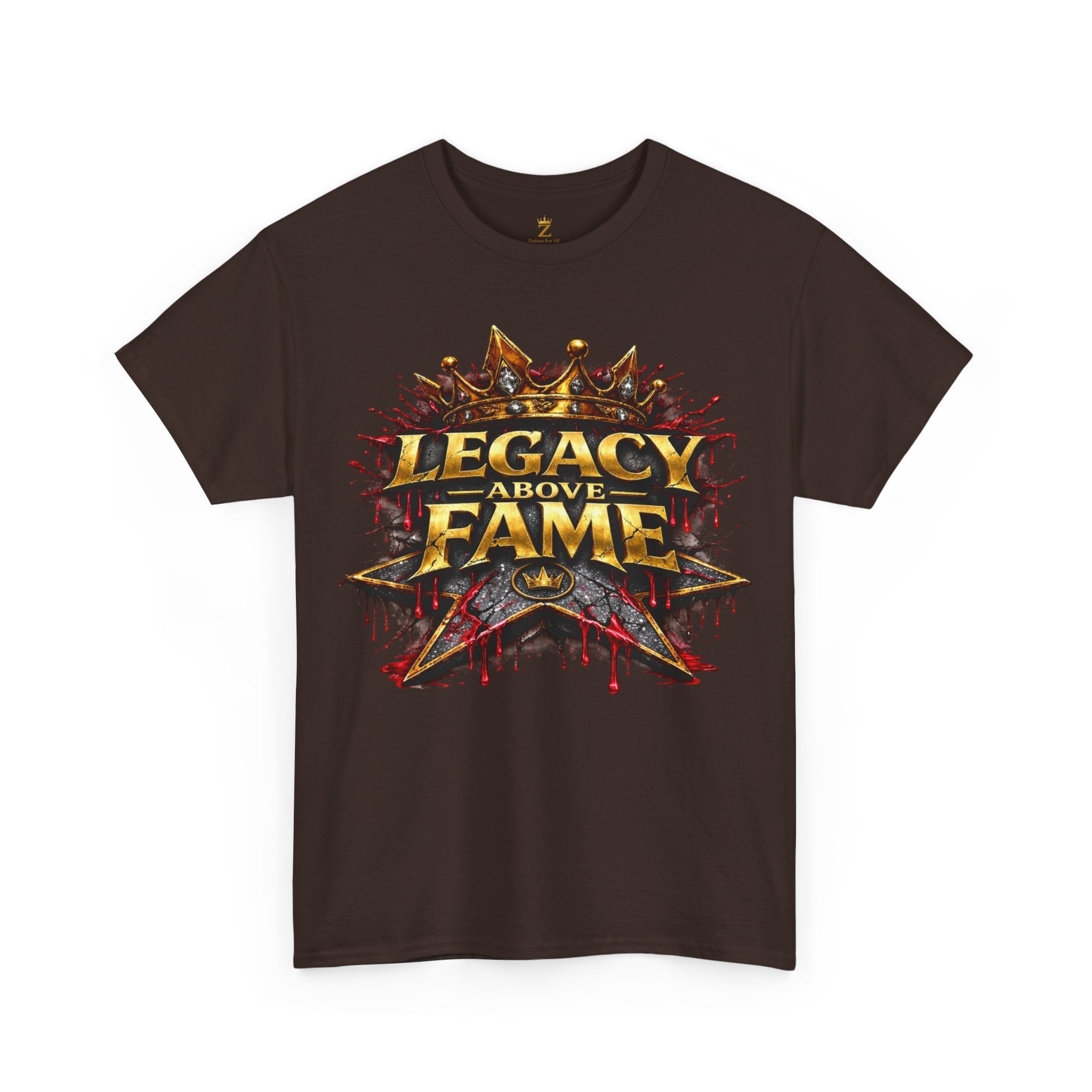 Adult Legacy Above Fame Graphic T-Shirt (Red Drip) - Zealous For All