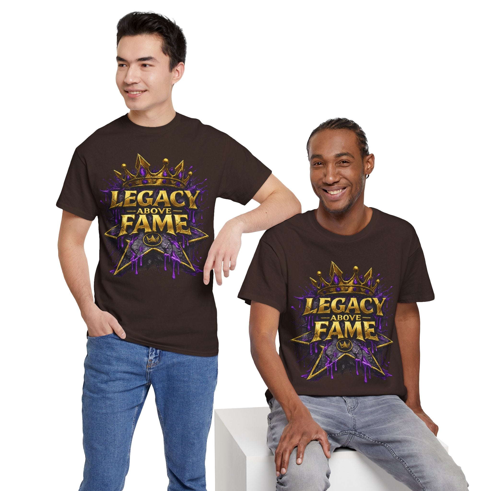 Adult Legacy Above Fame Graphic T-Shirt (Purple Drip) - Zealous For All