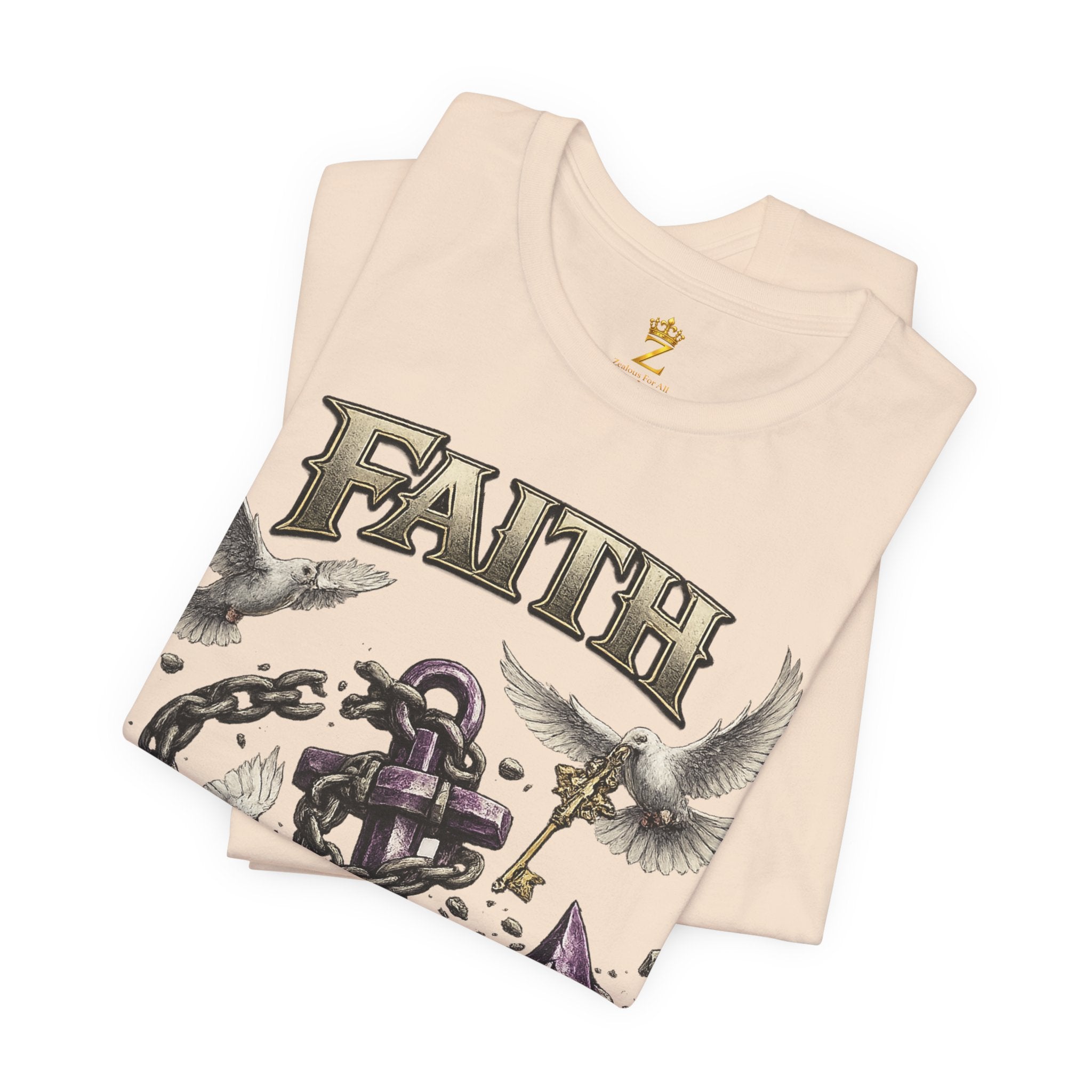 Faith Prevails T‑Shirt (Purple Anchor) Printify